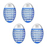 Mückenkiller, Lampe gegen Mücken, UV-Lampe, elektrischer Insektenvernichter, Mückenschutz, wirksame Fliegenfalle (4 Packungen)