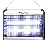 Yissvic Elektrischer Insektenvernichter 20W Led Mückenlampe mit UV Licht gegen Motten Mücken Fliegen Praktisches Hakendesign 38.7x8.3x27.6cm